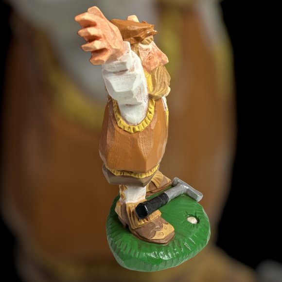 Vtg Set of 2 David Frykman Figurines The Golfers Funny Ol Lady & Ol Man Bookends - Picture 7 of 15